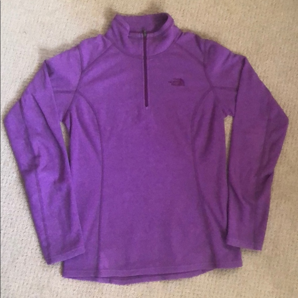 North face 1/4 Zip Purple